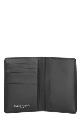 Black calf leather logo-print leather wallet Maison Margiela | S55UI0203P4745T8013